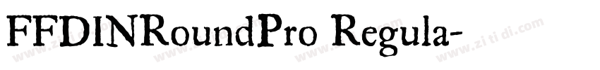 FFDINRoundPro Regula字体转换